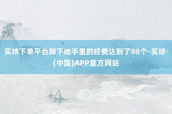 买球下单平台脚下她手里的经费达到了98个-买球·(中国)APP官方网站