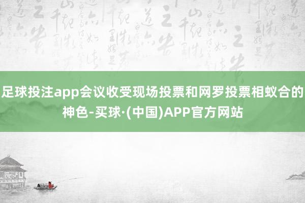 足球投注app会议收受现场投票和网罗投票相蚁合的神色-买球·(中国)APP官方网站