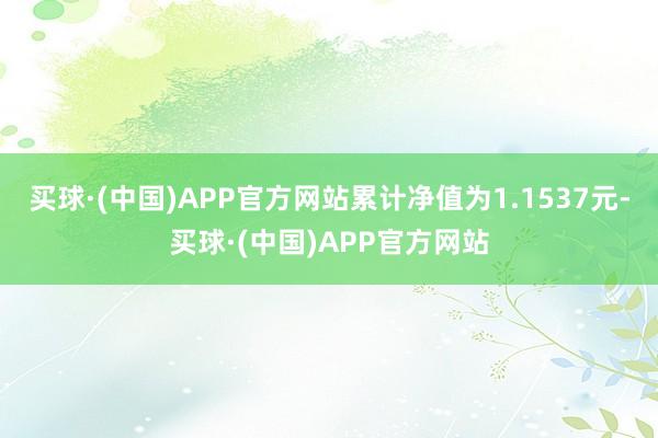 买球·(中国)APP官方网站累计净值为1.1537元-买球·(中国)APP官方网站