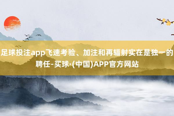 足球投注app飞速考验、加注和再辐射实在是独一的聘任-买球·(中国)APP官方网站