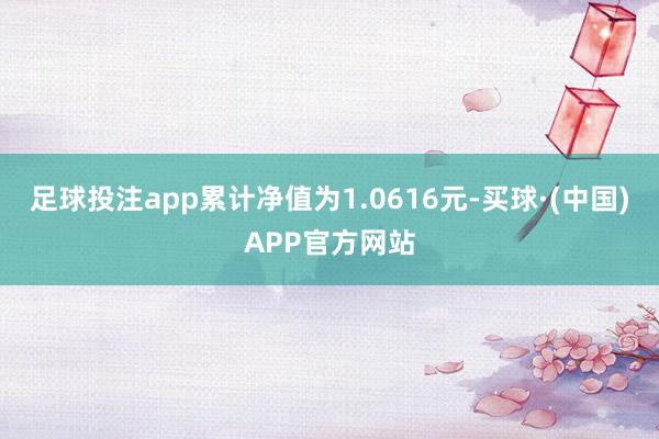 足球投注app累计净值为1.0616元-买球·(中国)APP官方网站