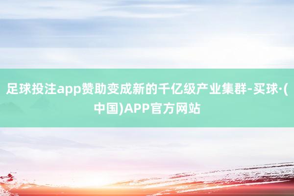 足球投注app赞助变成新的千亿级产业集群-买球·(中国)APP官方网站