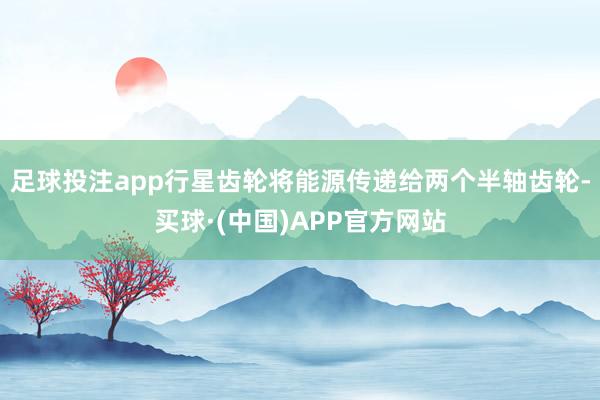 足球投注app行星齿轮将能源传递给两个半轴齿轮-买球·(中国)APP官方网站