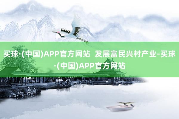 买球·(中国)APP官方网站  发展富民兴村产业-买球·(中国)APP官方网站