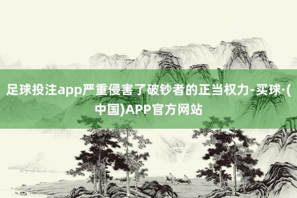 足球投注app严重侵害了破钞者的正当权力-买球·(中国)APP官方网站