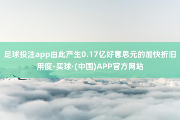 足球投注app由此产生0.17亿好意思元的加快折旧用度-买球·(中国)APP官方网站