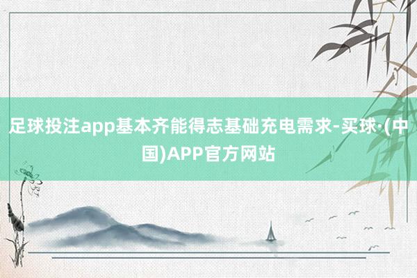 足球投注app基本齐能得志基础充电需求-买球·(中国)APP官方网站