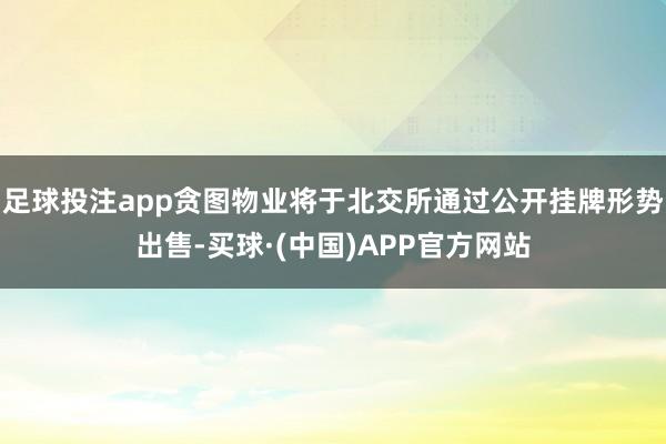 足球投注app贪图物业将于北交所通过公开挂牌形势出售-买球·(中国)APP官方网站