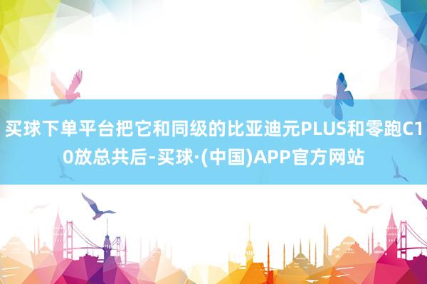 买球下单平台把它和同级的比亚迪元PLUS和零跑C10放总共后-买球·(中国)APP官方网站