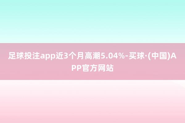 足球投注app近3个月高潮5.04%-买球·(中国)APP官方网站