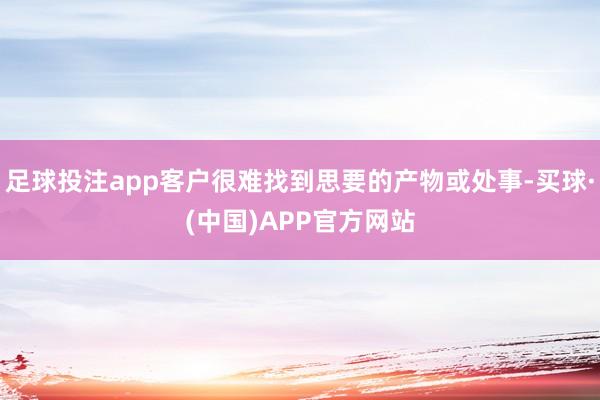 足球投注app客户很难找到思要的产物或处事-买球·(中国)APP官方网站