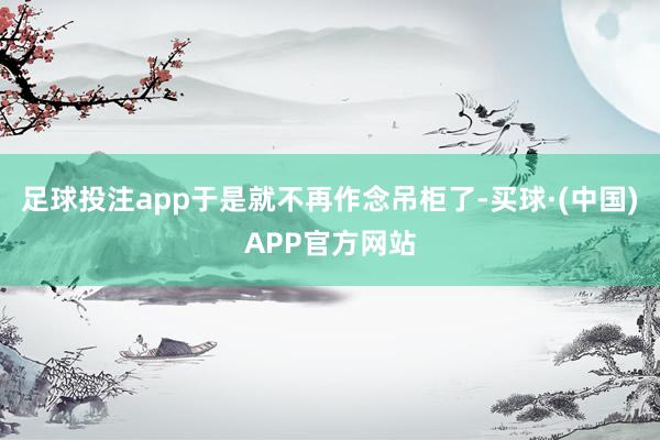 足球投注app于是就不再作念吊柜了-买球·(中国)APP官方网站