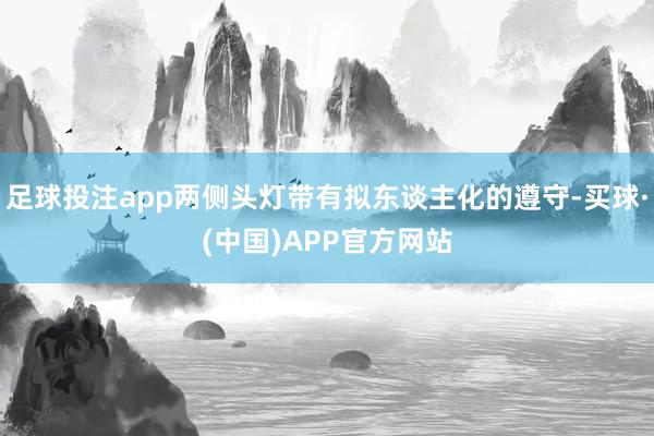 足球投注app两侧头灯带有拟东谈主化的遵守-买球·(中国)APP官方网站