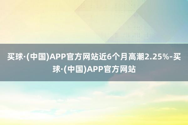 买球·(中国)APP官方网站近6个月高潮2.25%-买球·(中国)APP官方网站