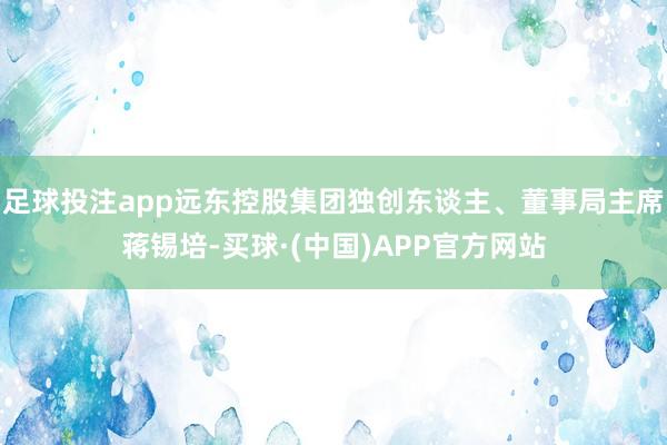 足球投注app远东控股集团独创东谈主、董事局主席蒋锡培-买球·(中国)APP官方网站