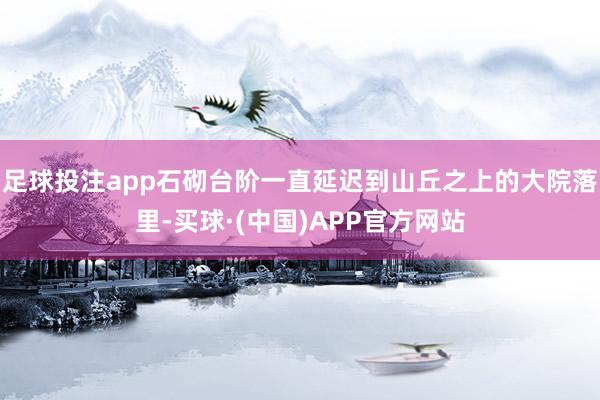 足球投注app石砌台阶一直延迟到山丘之上的大院落里-买球·(中国)APP官方网站