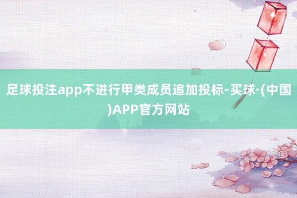 足球投注app不进行甲类成员追加投标-买球·(中国)APP官方网站